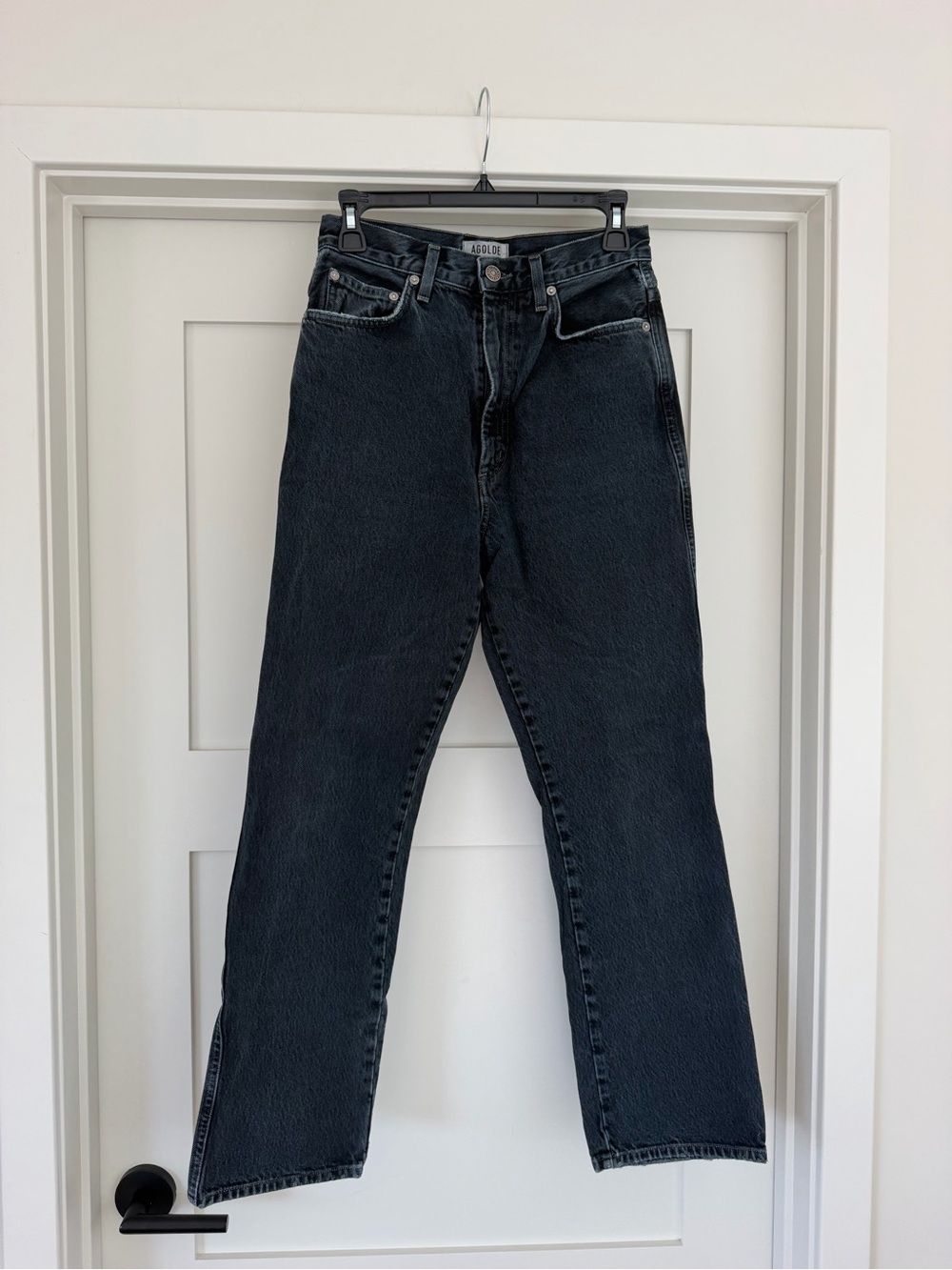 Agolde Black Cropped Ankle Jeans